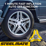 STEELMATE HEAVY DUTY T11 AIR COMPRESSOR PUMP – 12V DC PORTABLE DIGITAL TIRE INFLATOR