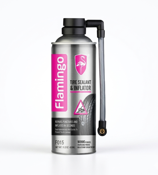 UNIVERSAL FLAMINGO TIRE REPARING LIQUID TIRE SEALER INFLATOR